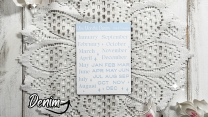 Candy Coloured Months of the Year Medium Sticker Sheet