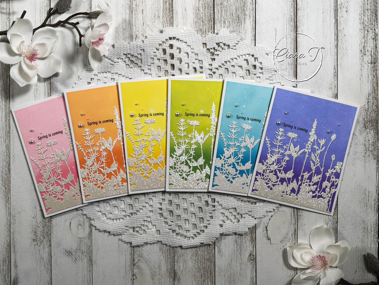 Pastel Ink-Blended Floral Miscellaneous Card *Bundle*