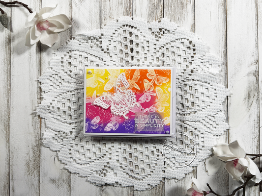 Ink-Blended Butterfly Inspirational Card