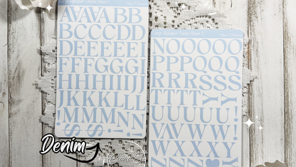 Candy Coloured Large Serif Alphabet Large Sticker Sheet
