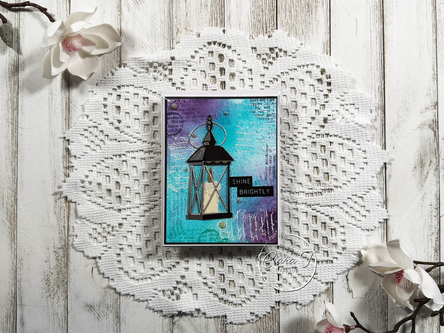 Mixed Media Lantern Inspirational Card