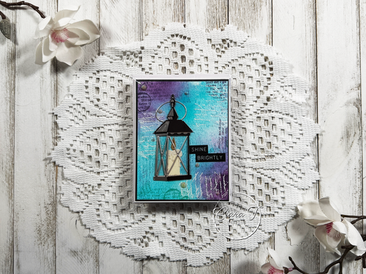 Mixed Media Lantern Inspirational Card