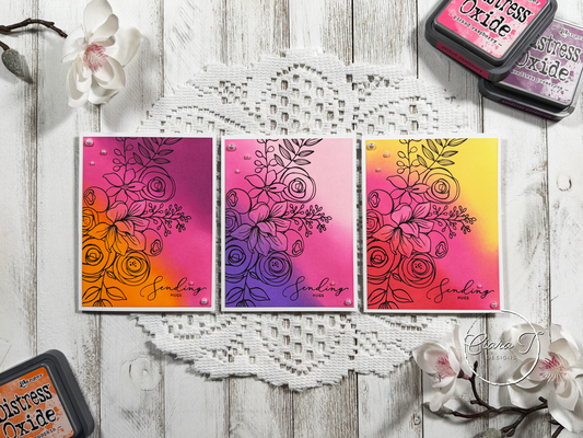 Ink Blended Floral Friendship Card *Bundle*