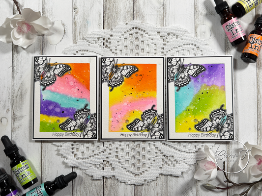Inky Butterfly Birthday Card *Bundle*