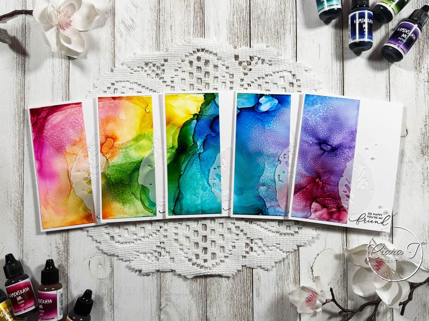 Wispy Alcohol Ink Friendship Card *Bundle*