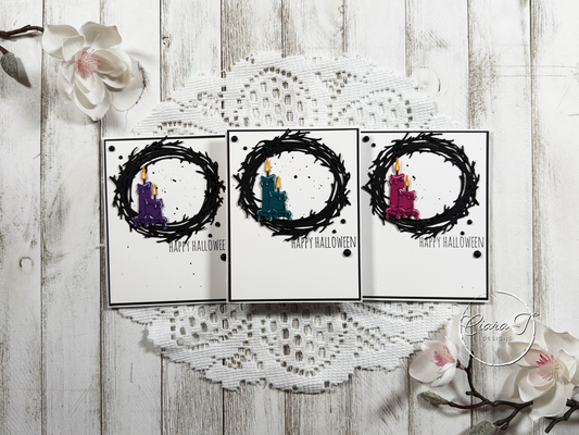 Gothic Drippy Candle Halloween Card *Bundle*