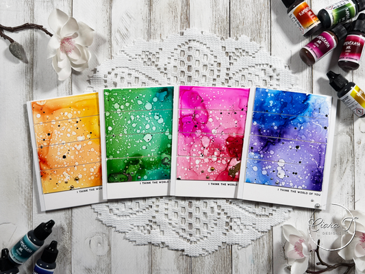 Alcohol Ink Panel Friendship Card *Bundle*