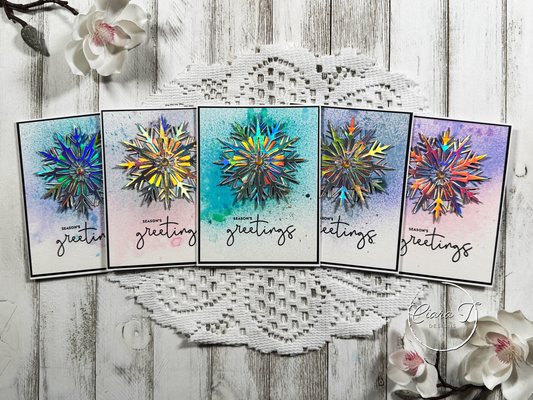 Spray & Holographic Christmas Card *Bundle*