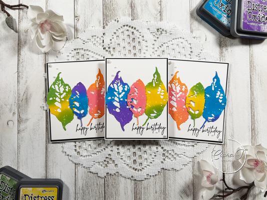 Inky Leaves Birthday Card *Bundle*