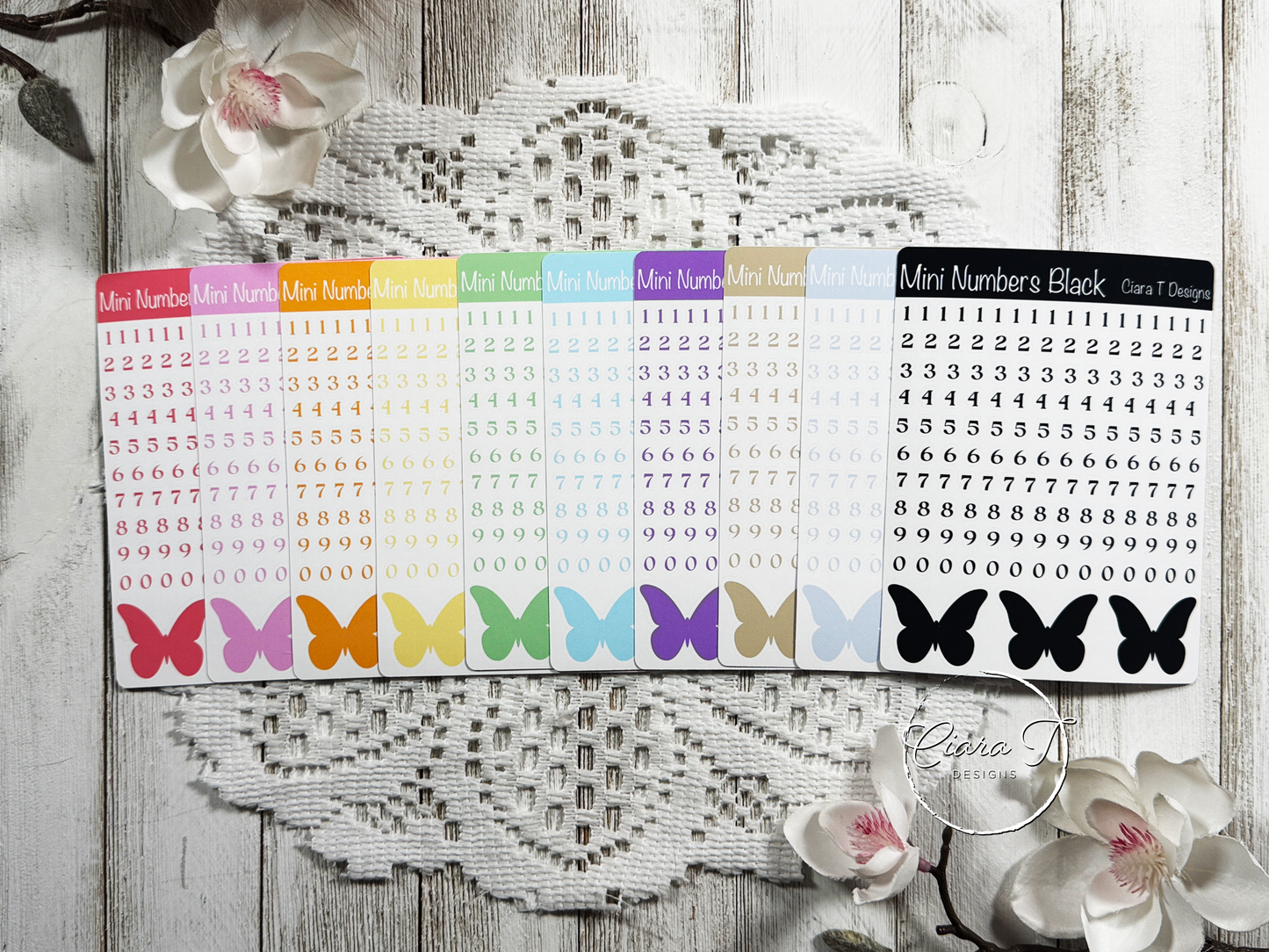 Rainbow Mini Numbers Medium Sticker Sheet
