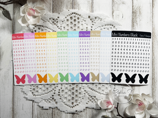 Rainbow Mini Numbers Medium Sticker Sheet