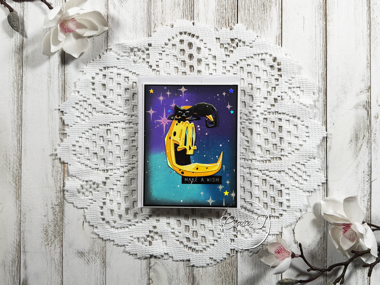Moon & Cat Birthday Card