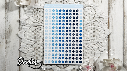 Ombre Candy Numbers Large Sticker Sheet
