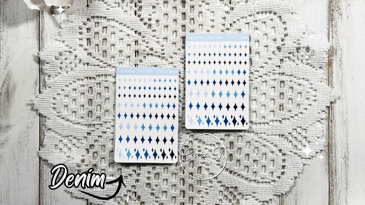 Ombre Candy Coloured Sparkle Small Sticker Sheet