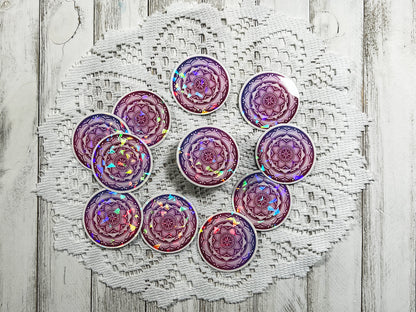 Jewel Toned Mandala Die-Cut Sticker