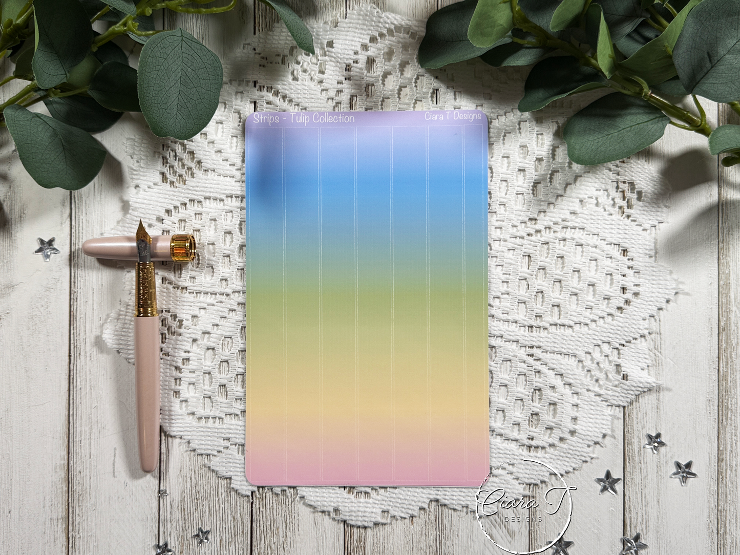 Ombre Strips Sticker Sheet - Tulip Collection
