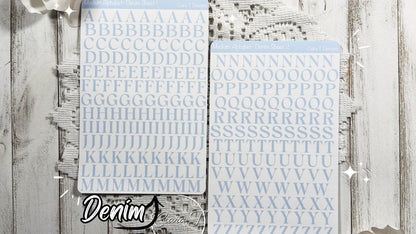 Candy Coloured Medium Serif Alphabet Large Sticker Sheet