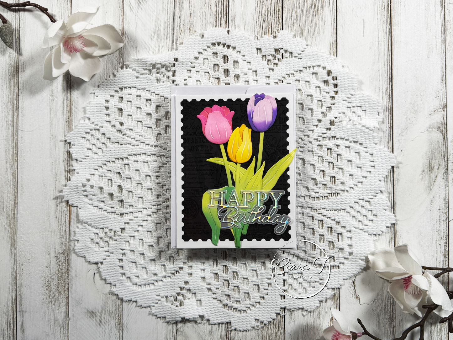 Vibrant Tulip Birthday Card