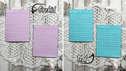 Mini Candy Backround Serif Alphabet Sticker Sheet