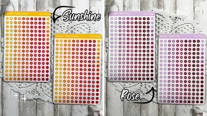 Ombre Candy Coloured Numbers Sticker Sheet