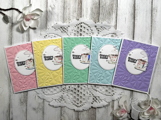 Tea Cup & Textured Easter Card *Bundle*