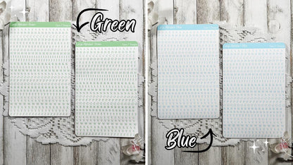 Small Rainbow Serif Alphabet Sticker Sheet