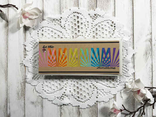 Rainbow Sunshine Miscellaneous Slimline Card