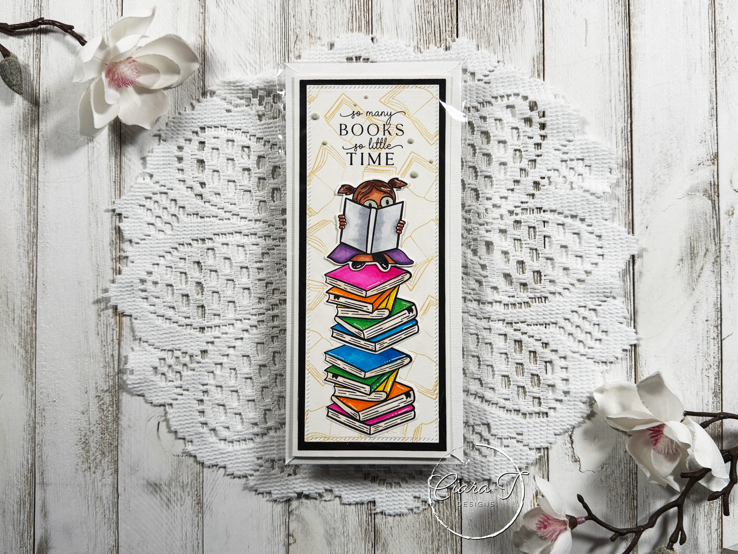 Tower of Books Miscellaneous Slimline Card