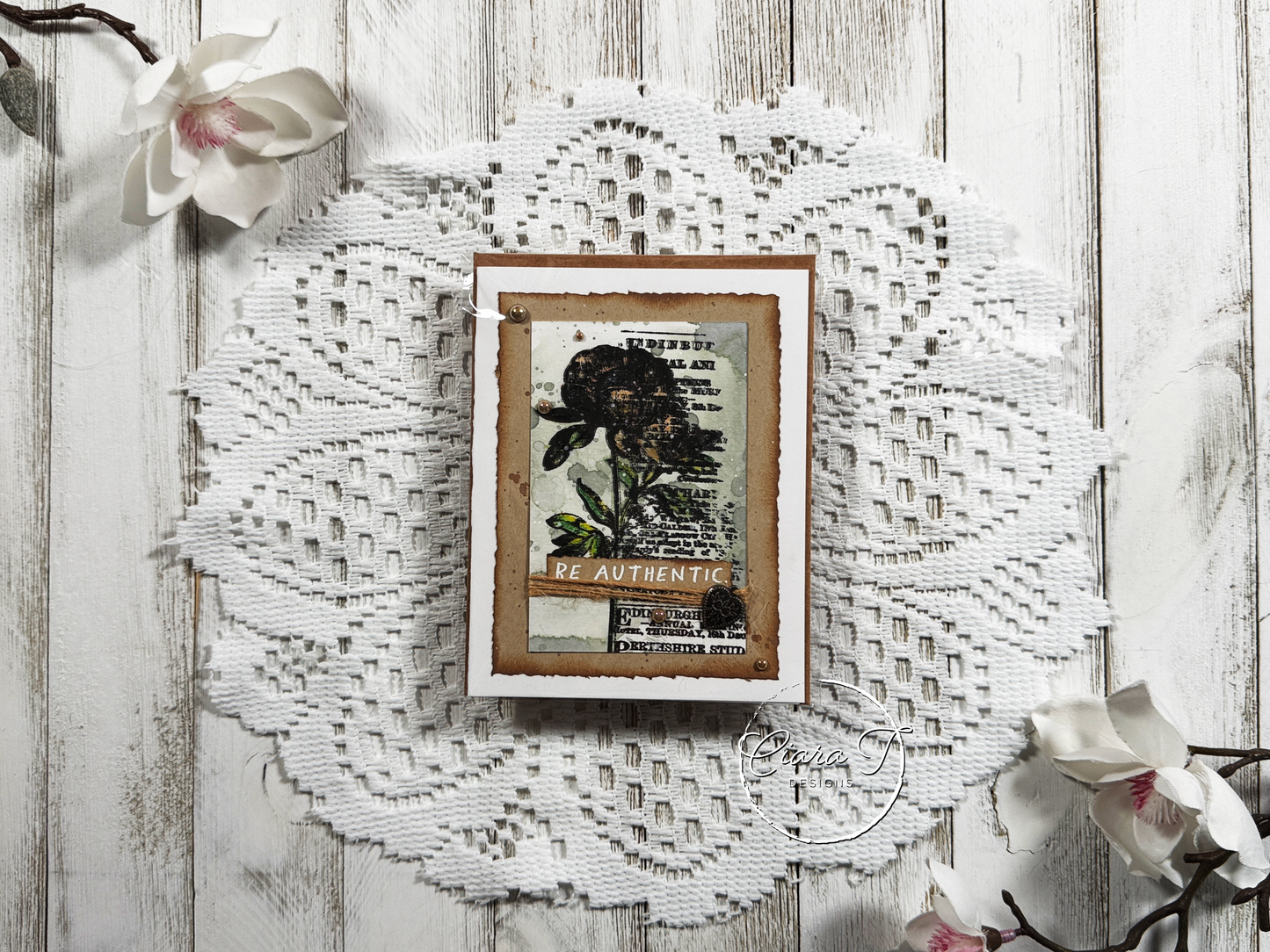 Mixed Media Floral Miscellaneous Card