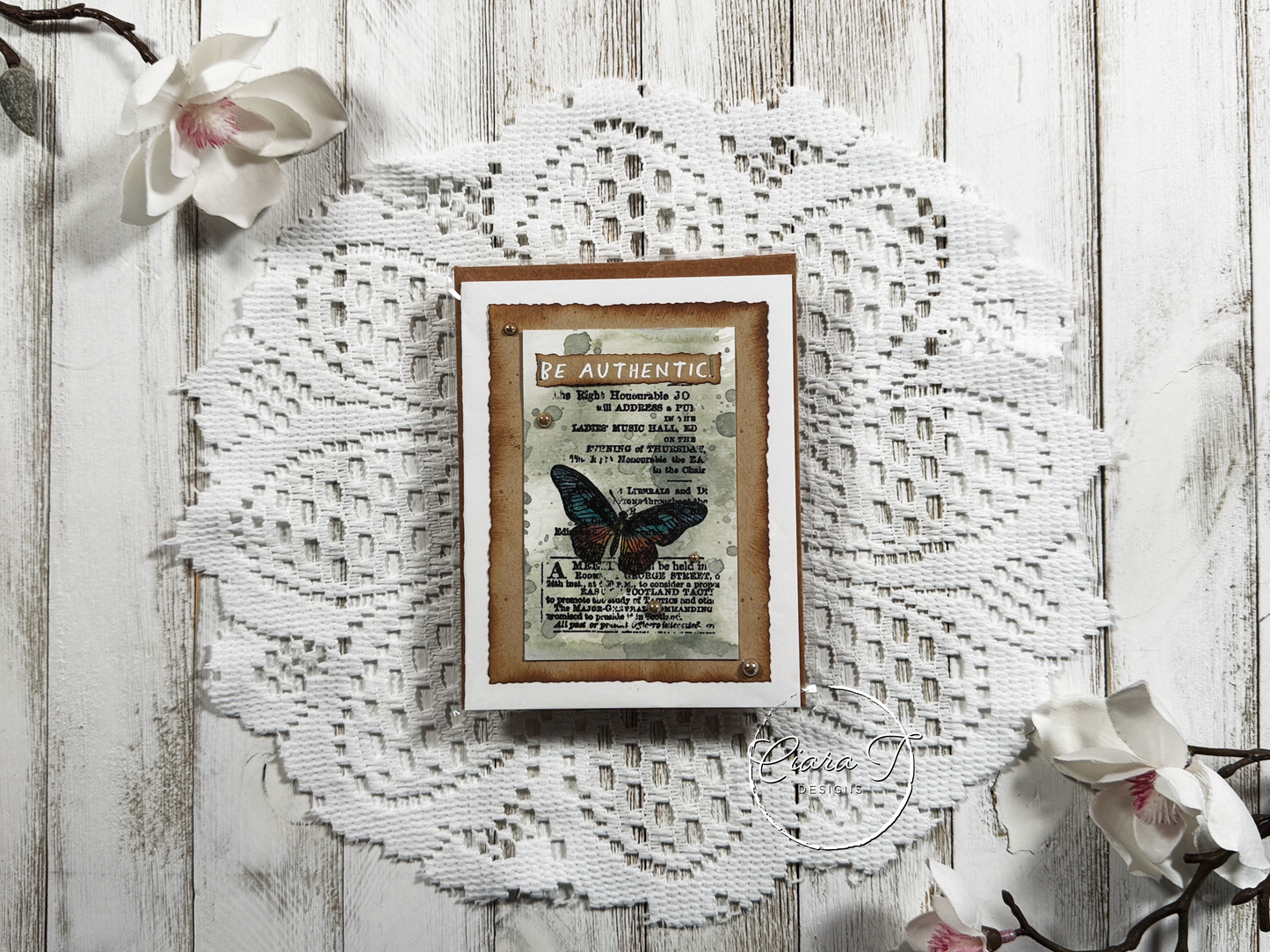 Mixed Media Butterfly Miscellaneous Card