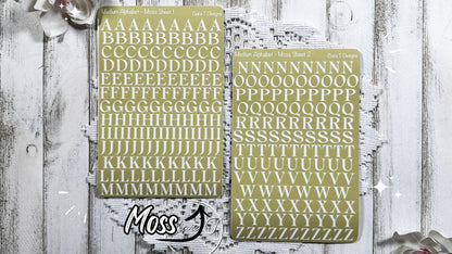 Medium Candy Background Serif Alphabet Sticker Sheet