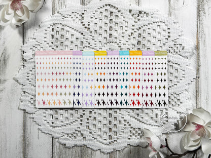 Tiny Ombre Candy Coloured Sparkle Sticker Sheet