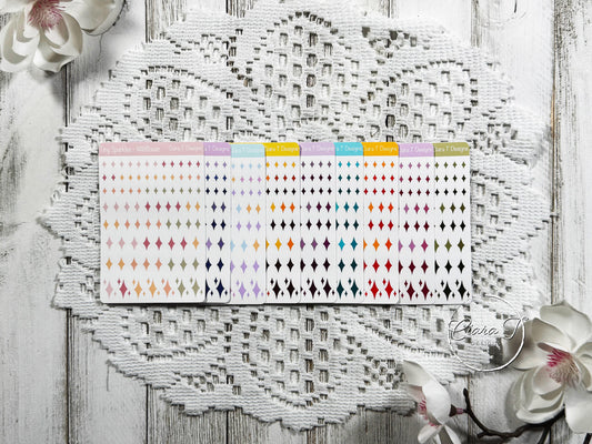 Tiny Ombre Candy Coloured Sparkle Sticker Sheet