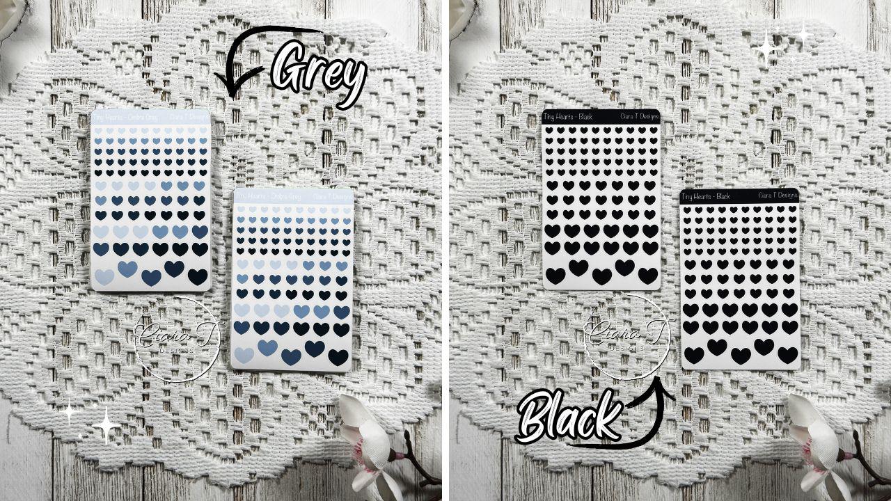 Tiny Rainbow Ombre Heart Sticker Sheet