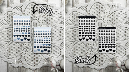 Tiny Rainbow Ombre Heart Sticker Sheet