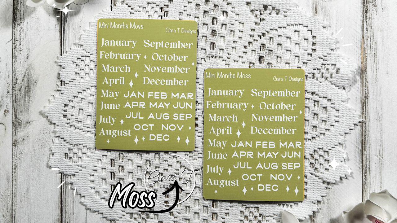 Mini Candy Background Months of the Year Sticker Sheet