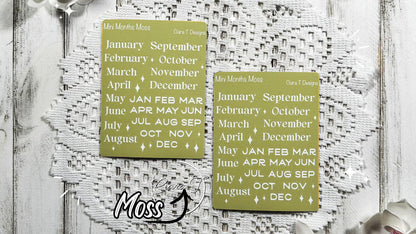 Mini Candy Background Months of the Year Sticker Sheet