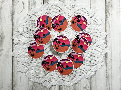 Beach Bum Die-cut Sticker with White Border