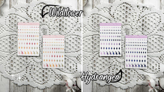 Tiny Ombre Candy Coloured Sparkle Sticker Sheet