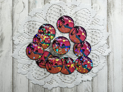 Beach Bum Die-cut Sticker with Black Border