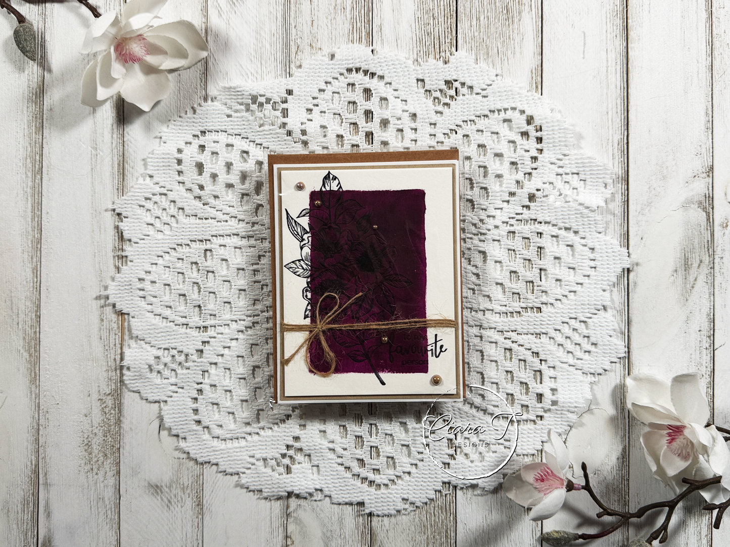 Dark Purple Pressed Miscellaneous Card