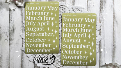 Large Candy Background Months Sticker Sheet