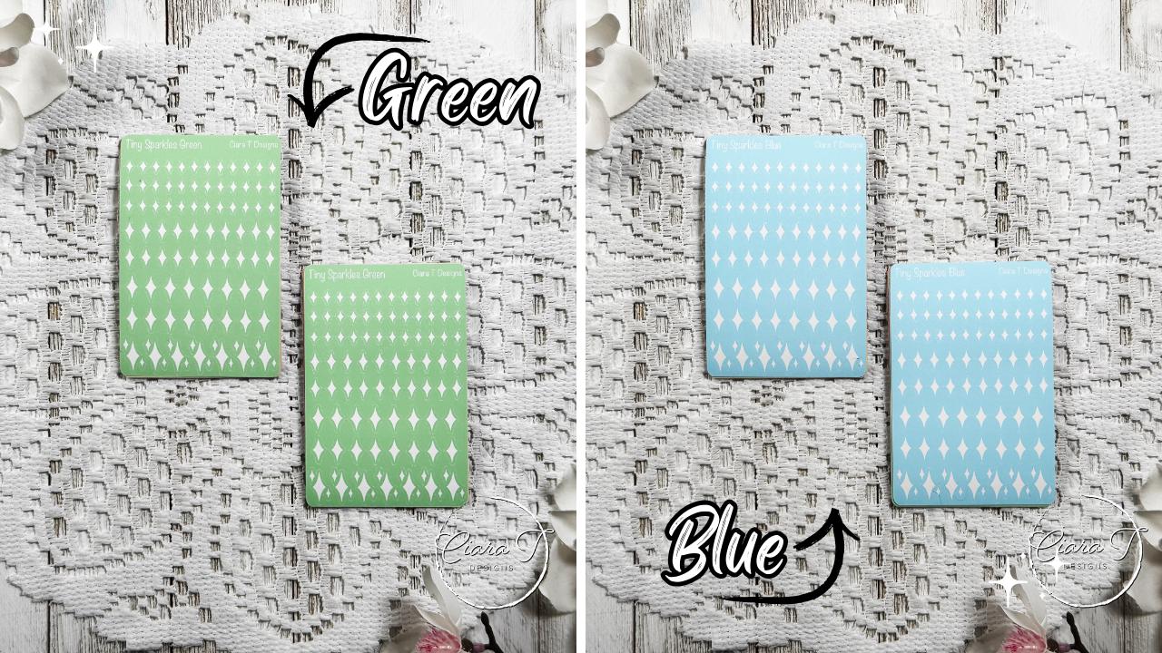 Tiny Rainbow Background Sparkle Sticker Sheet