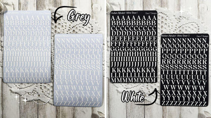 Medium Rainbow Background Serif Alphabet Sticker Sheet