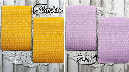 Small Candy Background Serif Alphabet Sticker Sheet