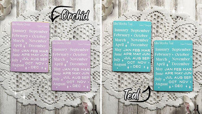 Mini Candy Background Months of the Year Sticker Sheet