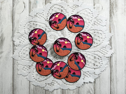 Beach Bum Die-cut Sticker with Black Border