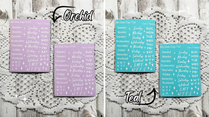 Mini Candy Background Week Days Sticker Sheet