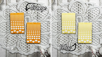 Tiny Rainbow Background Heart Sticker Sheet