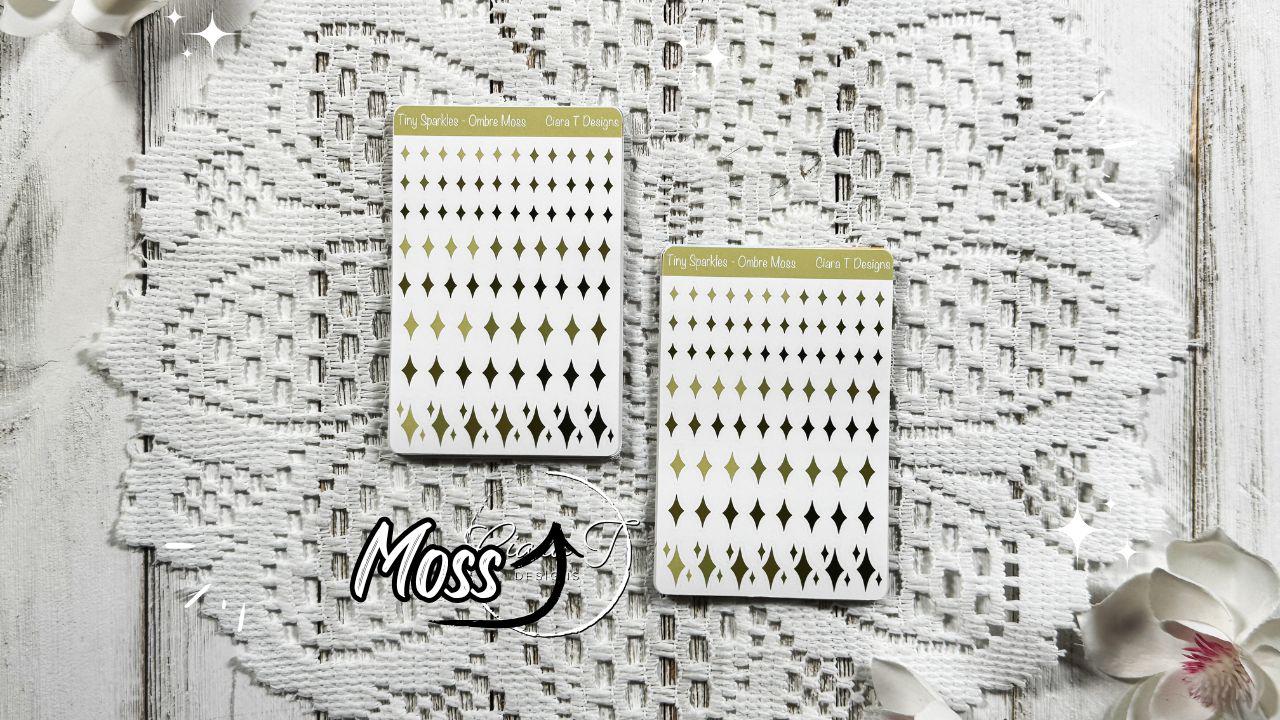 Tiny Ombre Candy Coloured Sparkle Sticker Sheet